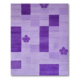 Purple Geometric Floral Area Rug