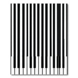 Black White Piano Key Striped Area Rug