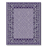 Purple Lattice Geometric Area Rug