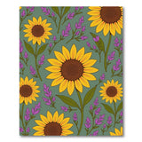 Sunflower Lavender Floral Area Rug