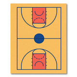 Basketball Court Yellow Area Rug
