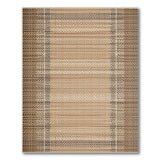 Tan Brown Geometric Woven Area Rug