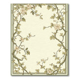 Vintage Floral Blossom Border Area Rug