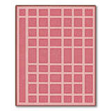 Pink Block Grid Modern Area Rug