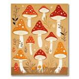 Multi-color and Patterns Whimsical Red Mushroom Toadstool Area Rug