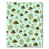 Whimsical Mushroom Fern Area Rug
