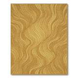 Golden Wave Abstract Area Rug