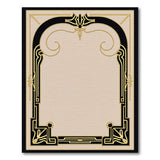 Elegant Gold Art Deco Border Area Rug