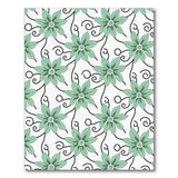 Green Swirling Floral Area Rug