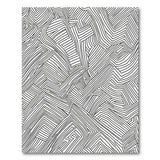 Intricate Black White Geometric Maze Area Rug