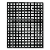 Black and White Bold Geometric Grid Black White Area Rug