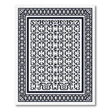Black and White Black White Intricate Geometric Area Rug