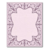 Pink Pink Ornate Floral Frame Area Rug
