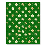 ODIKA Washable Green Shamrock Clover Rug - Low Pile Non-Slip Area Carpet