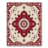 Red Ornate Red Persian Floral Area Rug