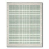 Green Green Grid Geometric Area Rug
