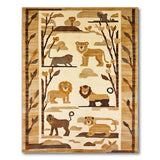Playful Lions Pride Forest Kids Rug