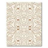 Abstract Beige Sprouting Bulb Vine Rug