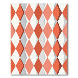 Vibrant Orange Diamond Geometric Area Rug