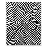 Black and White Geometric Modern Bold Zigzag Black White Geometric Area Rug