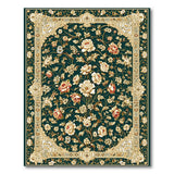 Green Traditional Persian Emerald Green Persian Floral Area Rug