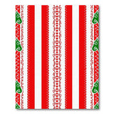 Red Green Striped Heritage Tribal Rug