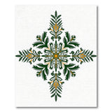 Vibrant Green Feather Tribal Area Rug