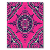 Pink Floral Vintage Vibrant Pink Mandala Floral Area Rug