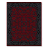 Red Rose Floral Vintage Area Rug