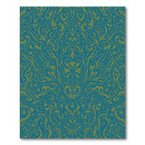 Teal and Gold Swirling Persian Area Rug