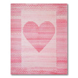 Pink Ombre Heart Geometric Area Rug