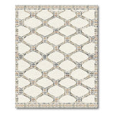 Cream Diamond Trellis Geometric Area Rug