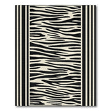 Boho Chic Black and White Black White Zebra Stripe Area Rug