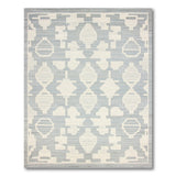 Grey Grey Geometric Trellis Area Rug