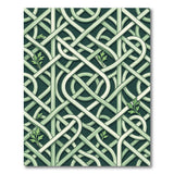 Green Maze Knot Area Rug