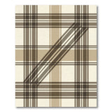 Rustic Farmhouse Rustic Brown Tan Plaid Area Rug