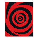 Red Vortex Spiral Area Rug