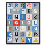 Multi-color and Patterns Vibrant Alphabet ABC Kids Area Rug