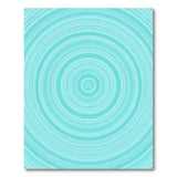 Teal Concentric Ripples Abstract Area Rug