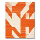 Geometric Modern Orange Bold Orange Geometric Abstract Area Rug