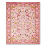 Elegant Pink Peony Persian Area Rug
