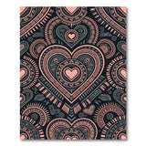 Pink Heart Tribal Mandala Area Rug