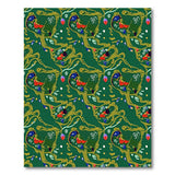Majestic Green Peacock Lotus Area Rug
