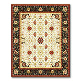 Ivory Gold Red Traditional Persian Floral Rug