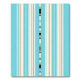 Bold Blue Red Vertical Striped Area Rug