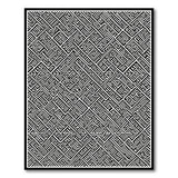 Intricate Black and White Intricate Black White Geometric Maze Rug