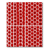 Bold Red Hexagon Star Geometric Area Rug