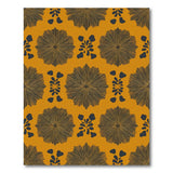 Orange Geometric Sunburst Area Rug