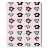 Cute Cartoon Green Turtles on Pink Area Rug