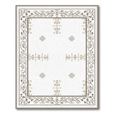 Traditional Persian Brown and Tan Ornate Floral Border Area Rug